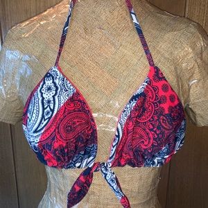 NEVER WORN Bandana Tie Detail Bikini Top
